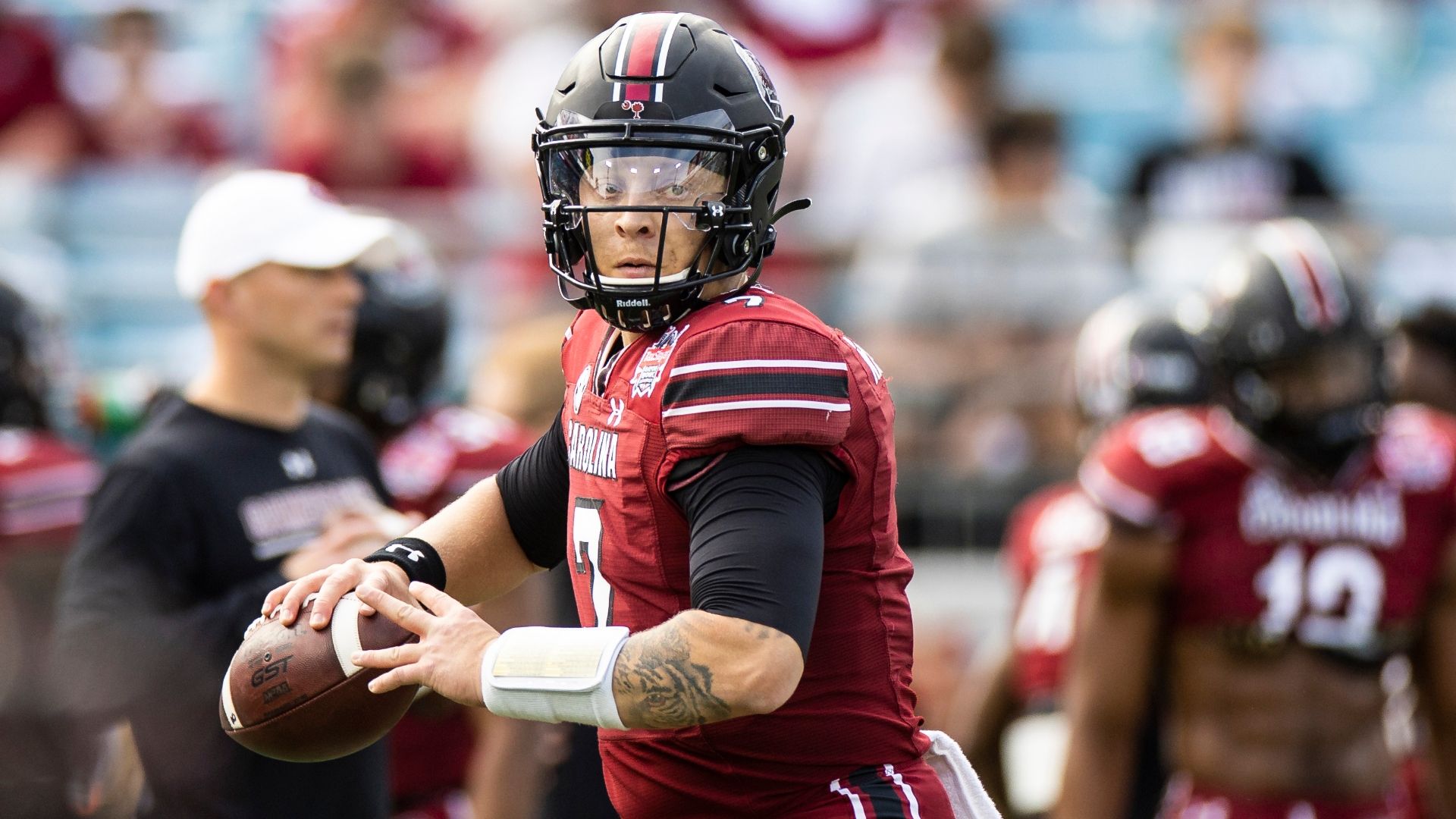 South Carolina's Beamer brags on QB Rattler's composure